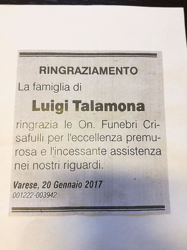 Onoranze Funebri Crisafulli a Varese